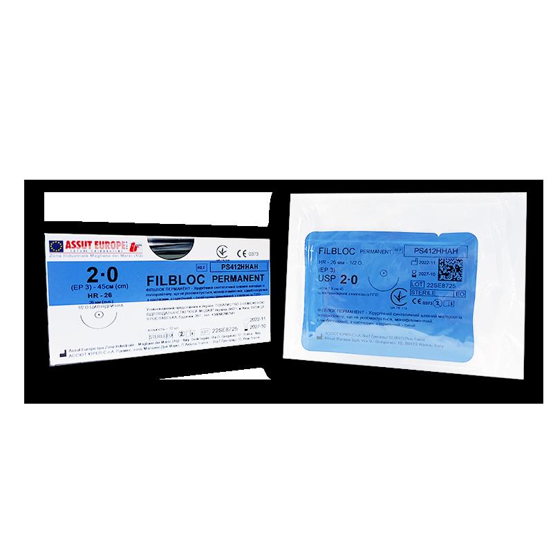 ФІЛБЛОК 90 (полі-гліколід-со-ε-капролактон) USP 3/0 15 см голка 27 мм колюча 5/8